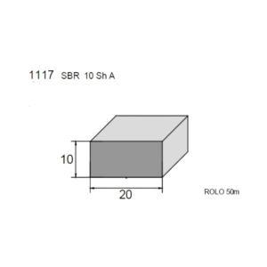 PERFIL ESPONJOSO 20 X 10 MM - REF 1117