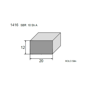 PERFIL ESPONJOSO 20 X 12 MM - REF 1416